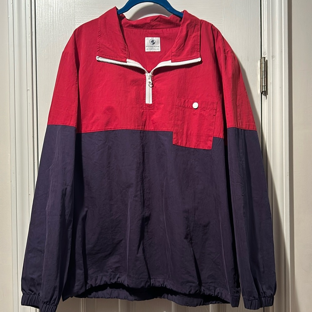 Southern Proper Vented Windbreaker Pull Over Rain… - image 1